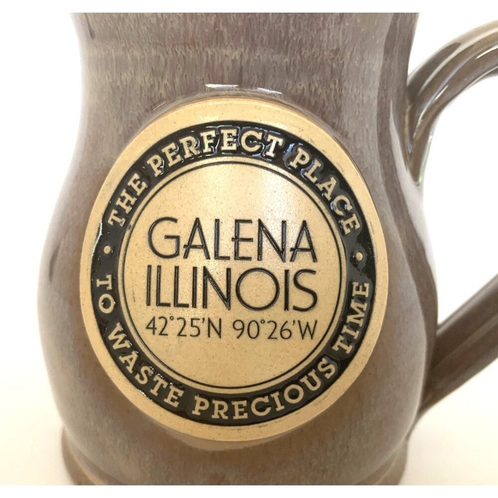 Deneen Pottery Mug Galena Illinois 2017 Handthrown The Perfect Place Coffee Tea - Picture 6 of 8